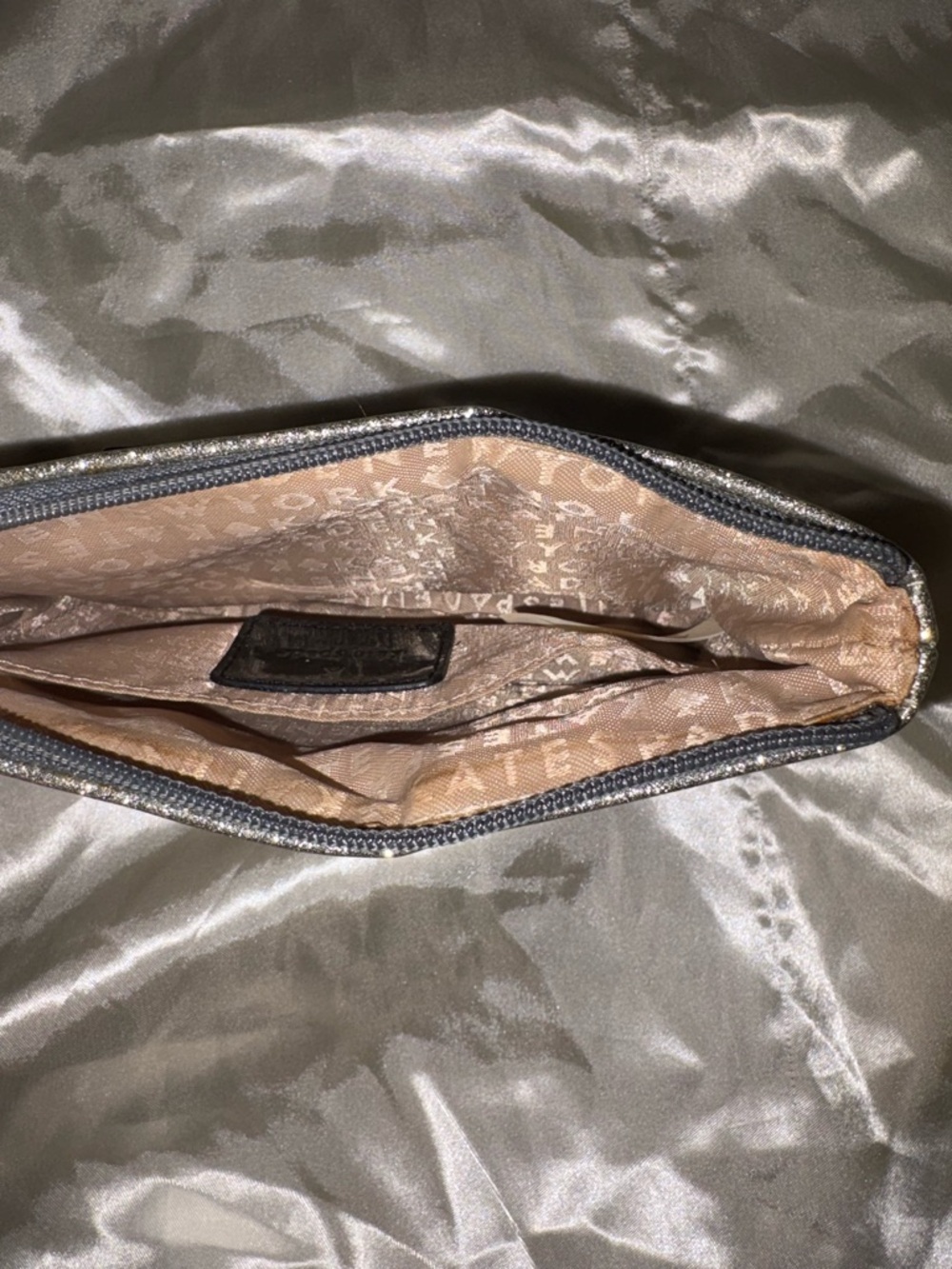 kate spade Metallic Silver Glitter Wristlet - Picture 3 of 4
